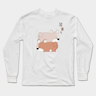 Sleepy corgis Long Sleeve T-Shirt